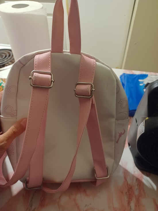 Sailor Moon Backpack White And Pink Anime On Front..pocket Inside NWOT
